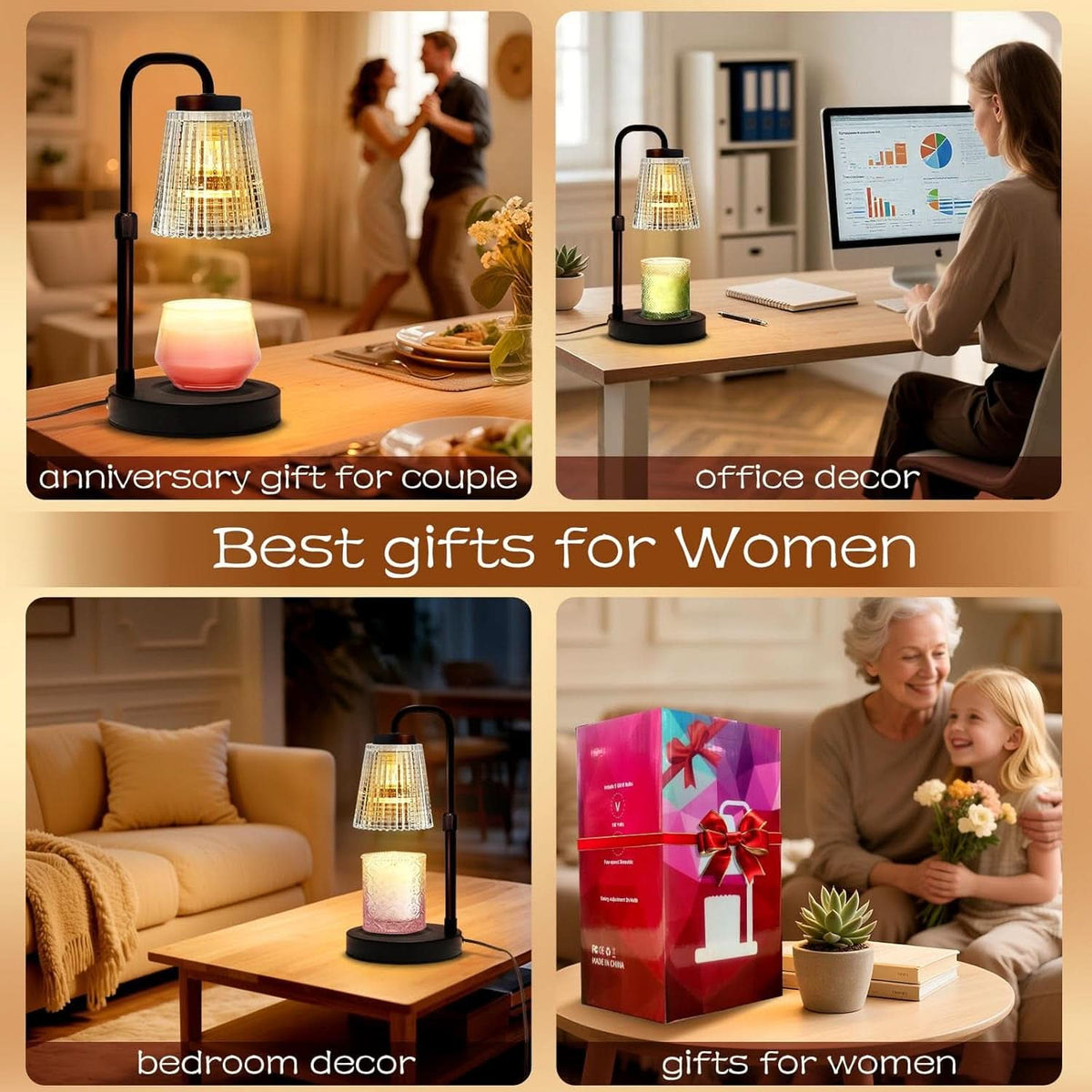 Adjustable Candle Warmer Lamp With Timer For Scented Candles-1