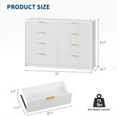 White Solid Maple Dresser Anti Tip LargeCapacityDrawers-1