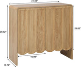 Natural Woodgrain Two Door Adjustable Sideboard Cabinet-1