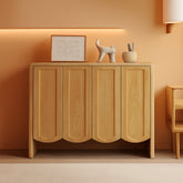 Natural Woodgrain Two Door Adjustable Sideboard Cabinet-0