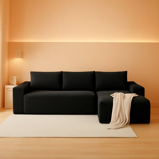 96 Inch Cloud Contemporary Sectional Sofa Charcoal-0