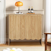 Natural Woodgrain Two Door Adjustable Sideboard Cabinet-4