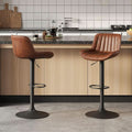 Mid Century Modern Adjustable Height Swivel Bar Stools-0