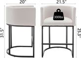 Modern Barrel Counter Height Bar Stools Set of Four-1