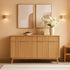 60 Inch Natural Oak Premium Quality Buffet Side board-0