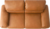 68 Inch PU Leather Loveseat Mid CenturyModern Brown-4