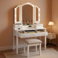 Makeup Vanity Desk With Highgloss LED Illumination-0