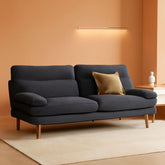 Corduroy Grey 73In Adjustable Backrest Futon SofaBed-0