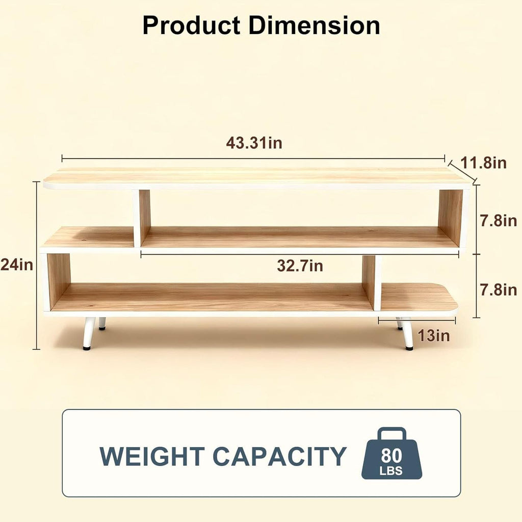 Walnut Finish 65 Inch TV Stand With Storage Cabinet Solutions-1