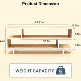 Walnut Finish 65 Inch TV Stand With Storage Cabinet Solutions-1