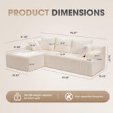 Modular L Shape Sofa 96Inch Oversized Chaise Memory Foam-1
