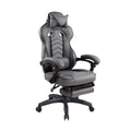Gray Adjustable Height Swivel Rolling Racecar Executive Office Chair