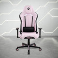 Pink And Black Swivel Rolling Gaming Chair