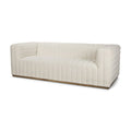 87" Cream Boucle Sofa