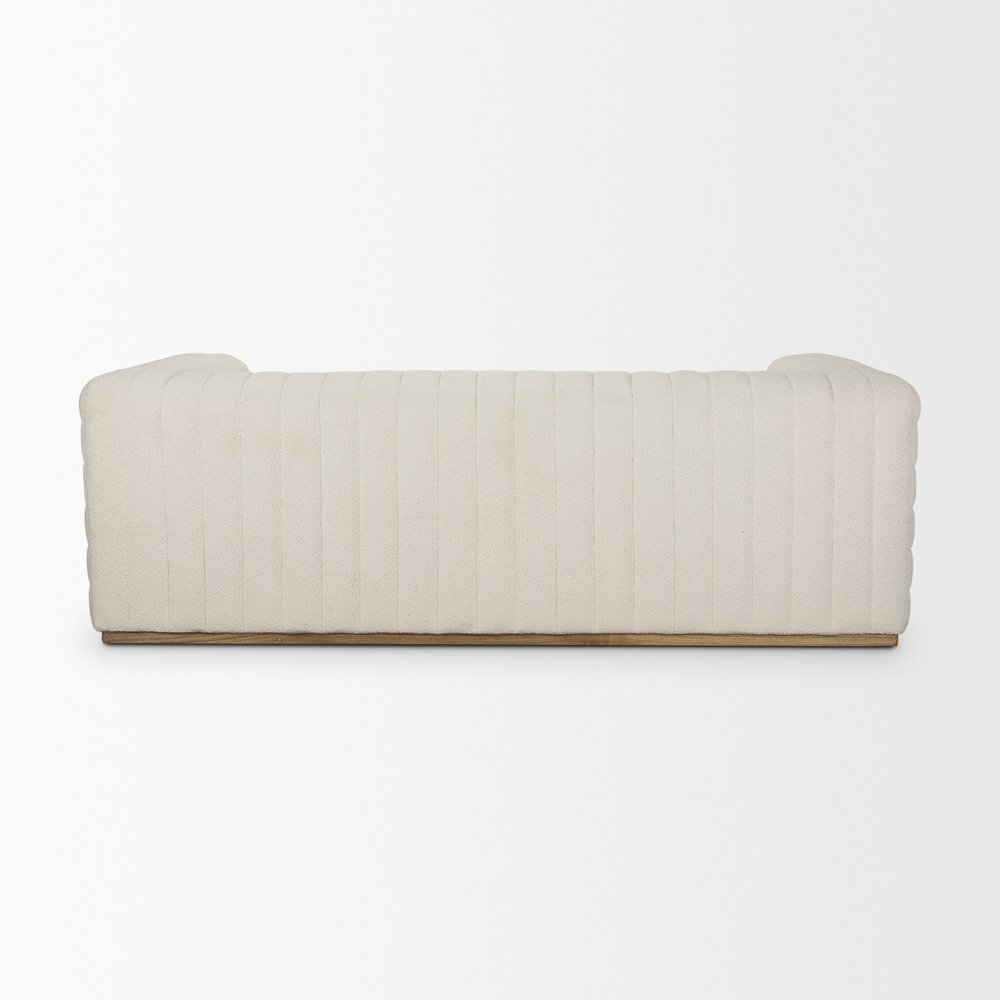 87" Cream Boucle Sofa