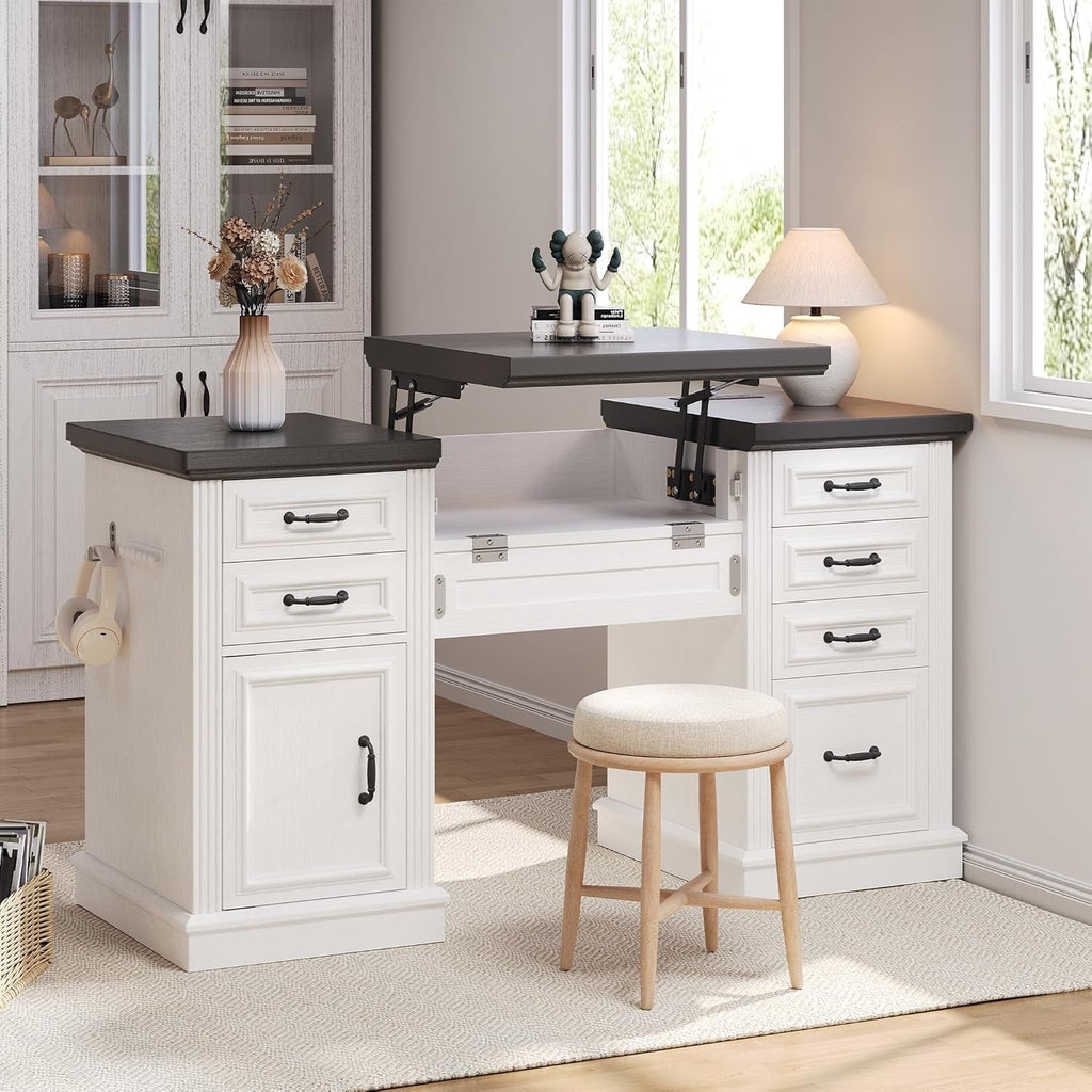 57 Inch Height Adjustable Executive Desk Storage Systems-0