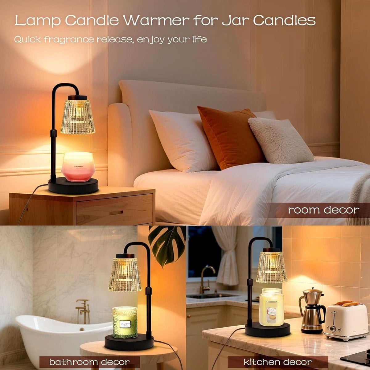 Adjustable Candle Warmer Lamp With Timer For Scented Candles-2