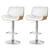 NNEDSZ 2x Bar Stools Adjustable Leather Chairs-0