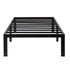 Twin size Modern Heavy Duty Black Metal Platform Bed Frame-0