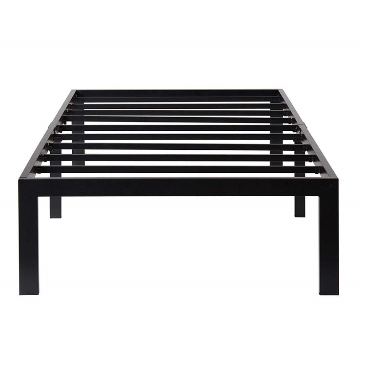Twin size Modern Heavy Duty Black Metal Platform Bed Frame-0