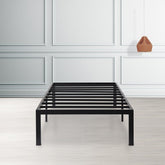 Twin size Modern Heavy Duty Black Metal Platform Bed Frame-2