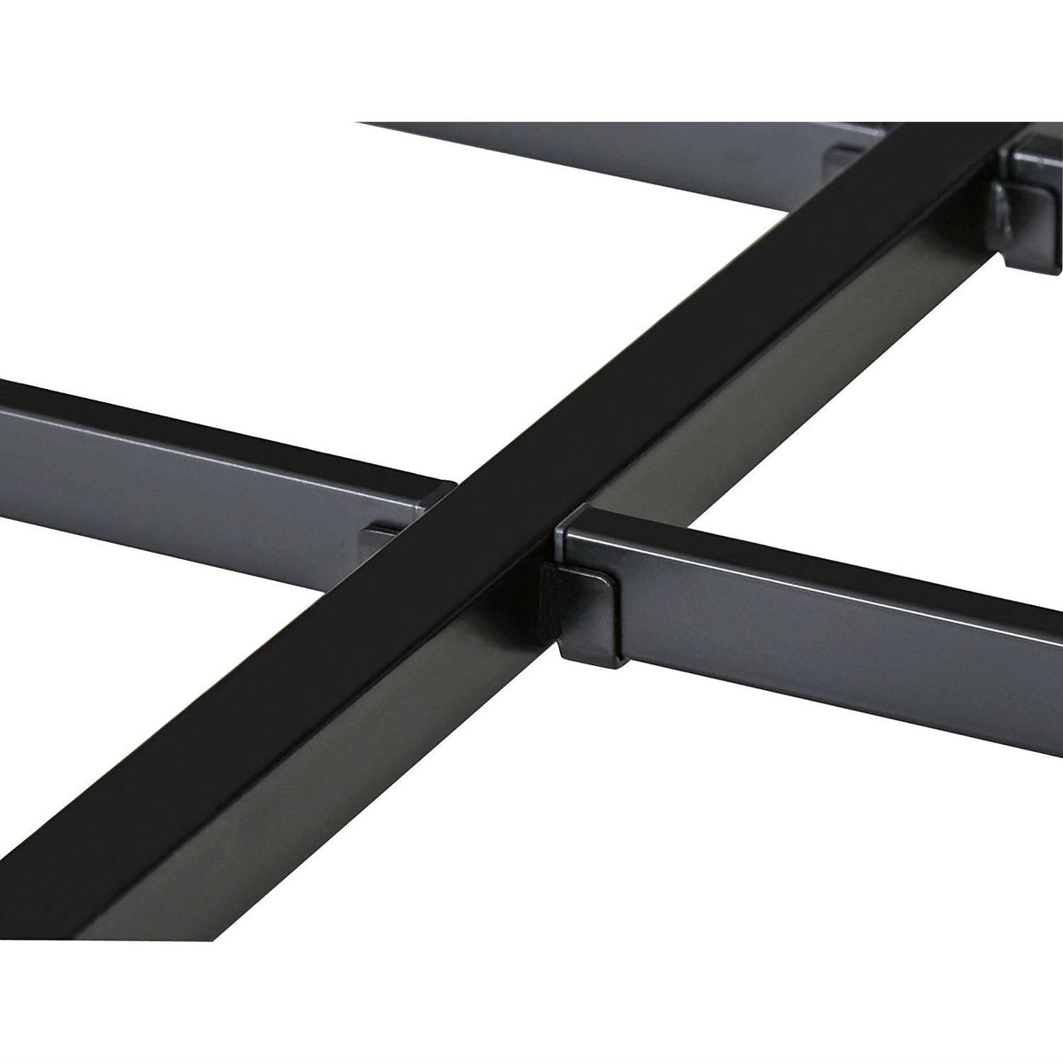 Twin size Modern Heavy Duty Black Metal Platform Bed Frame-4