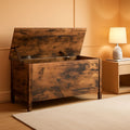 Rustic Brown SolidWood Toy Box Storage LargeCapacity-0