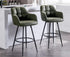 Modern Bar Stools Set of Two with Backrest Arms-0