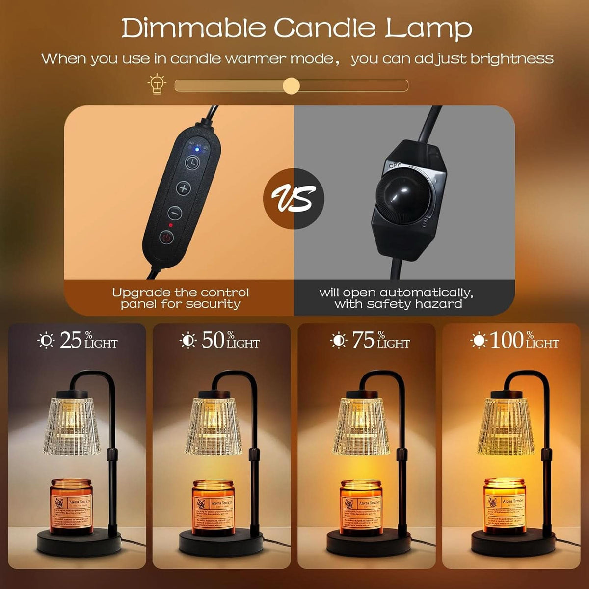 Adjustable Candle Warmer Lamp With Timer For Scented Candles-4