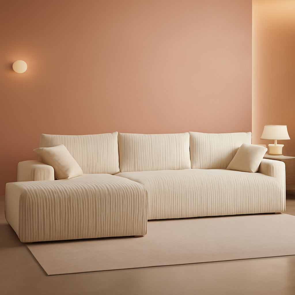 Modular L Shape Sofa 96Inch Oversized Chaise Memory Foam-0