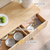 60 Inch Natural Oak Premium Quality Buffet Side board-4
