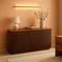 Walnut Finished Seventy Five Inch Fluted Sideboard Buffet Cabinet-0