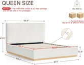 Queen Size Luxurious Upholstered Platform Bed Frame-1