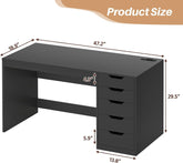 47 Inch Computer Desk With Multifunctional Storage-1