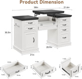 57 Inch Height Adjustable Executive Desk Storage Systems-1