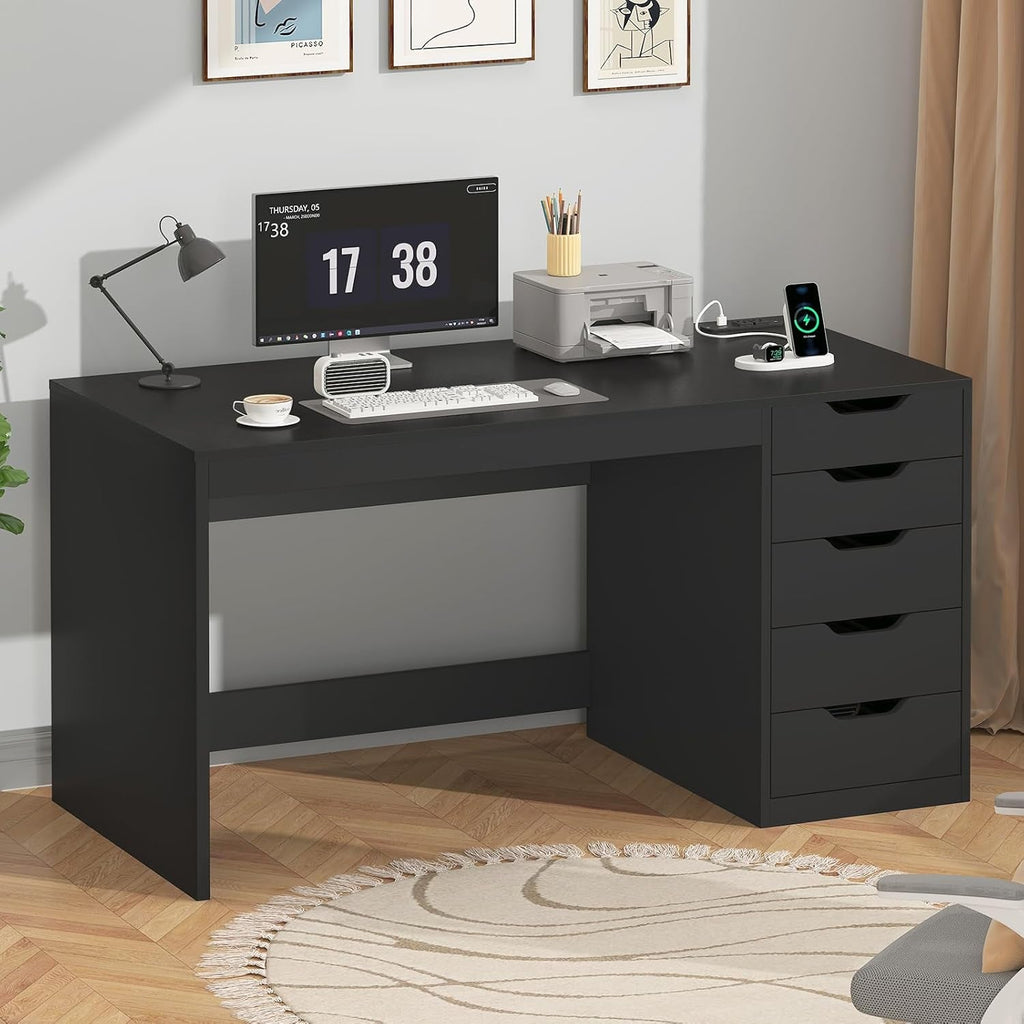 47 Inch Computer Desk With Multifunctional Storage-0